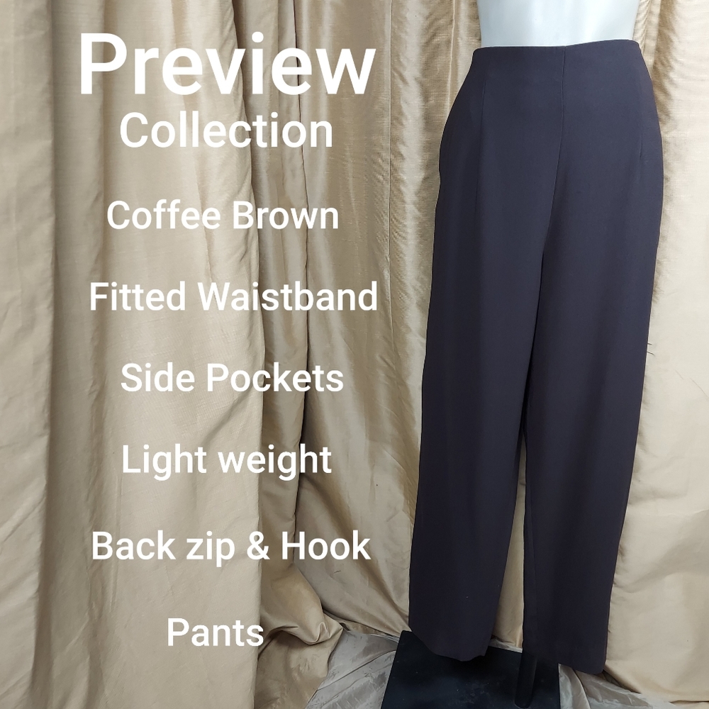 Preview collection brown pocket pants size 14